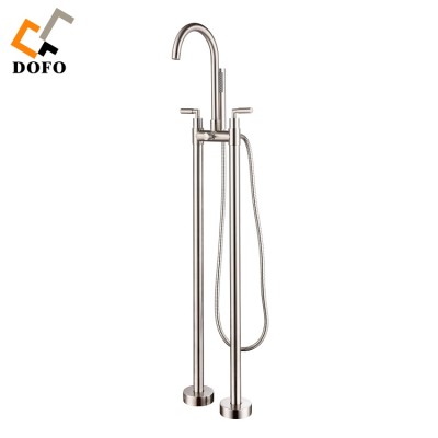 cUPC Double Handle Floor Mounted Bathtub Faucet