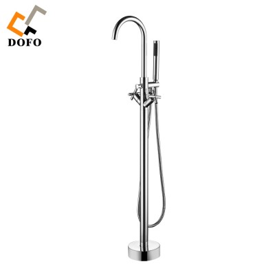 cUPC Simple Fashion Double Handle Floor Mounted Bathtub Faucet