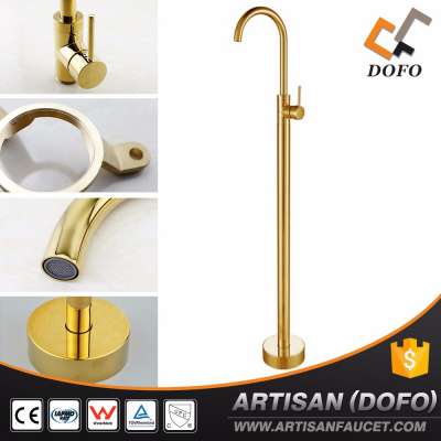 Exotic bathtub faucets freestanding basin taps inTi-Gold colour