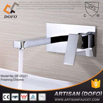 wholesale price wall mounted 2pieces sink faucet with mixer hot cold water