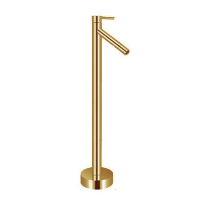 Ti-Gold colour 59 brass bathroom floor mounted basin mixer