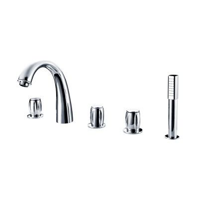 cUPC Double Handle Deck Mounted 5 pcs Bathtub Faucet