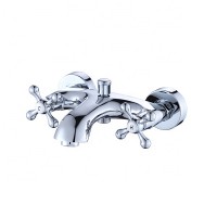 New Arrival Chrome Double Handles Wall Mounted Bath Bathroom Shower