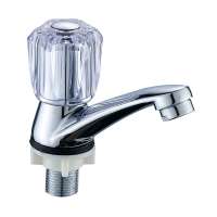 Jooka new design zinc chrome bathroom faucet single cold wash basin sink water tap