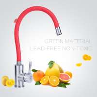 JH 1505 kitchen faucet 3 color Silica Gel Nose Any Direction Rotation  Cold and Hot water stainless steel Kitchen Faucet