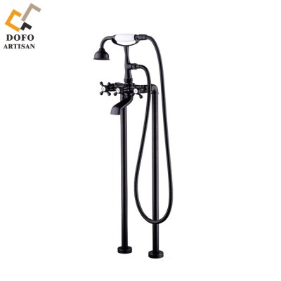 Black colour telephone antique taps freestanding bathtub cast iron bathtub faucet