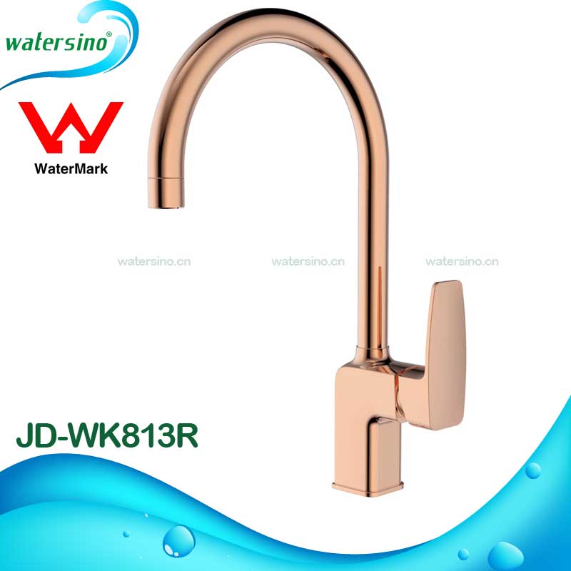 Rose Gold Water Mixer Tap Brass Faucet for Kitchen Sink