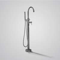 Brass Square Cascade Flow American Bathroom Freestanding Floor Mounted Clawfoot Bathtub Faucet