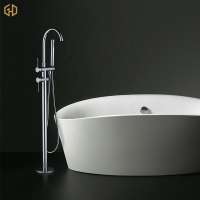 Bathroom Freestanding Faucets Bathtub Handheld Shower