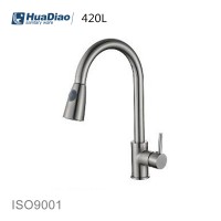 Brush Nickel Chromed Pull out Sink Water Faucet in Copper